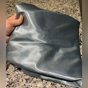 90" Dusty Blue Satin Round Tablecloth